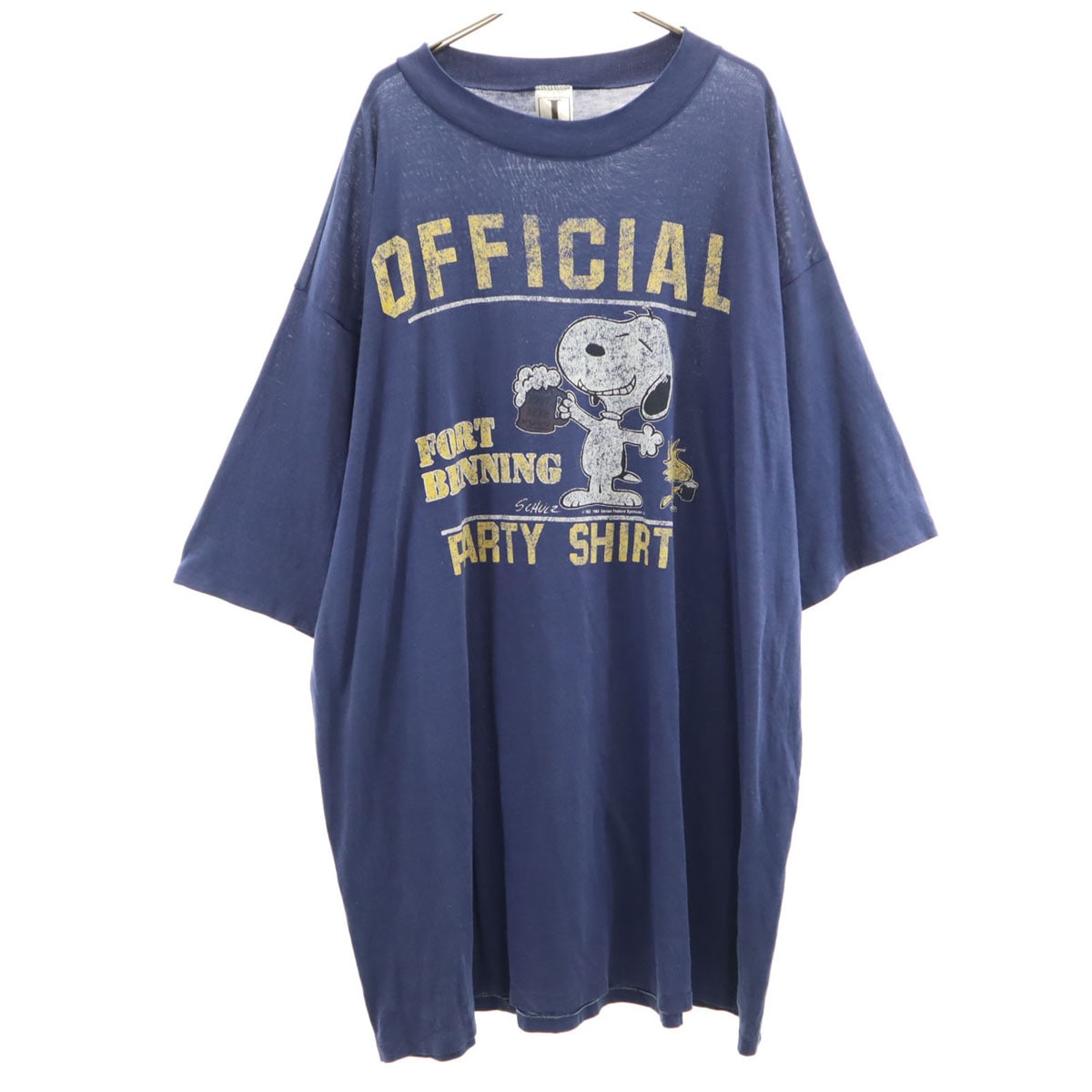 J SPORTWEAR 90s USA製 オールド スヌーピー 半袖 ワンピース ネイビー SNOOPY シングルステッチ レディース 古着