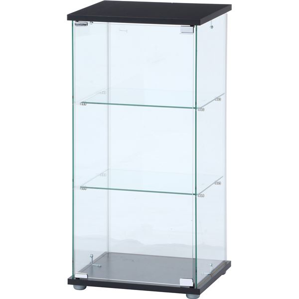 コレクションケース 約幅42.5×奥行36.5×高さ86cm 3段 クリア ブラック 強化ガラス ディスプレイケース リビング 9,023円