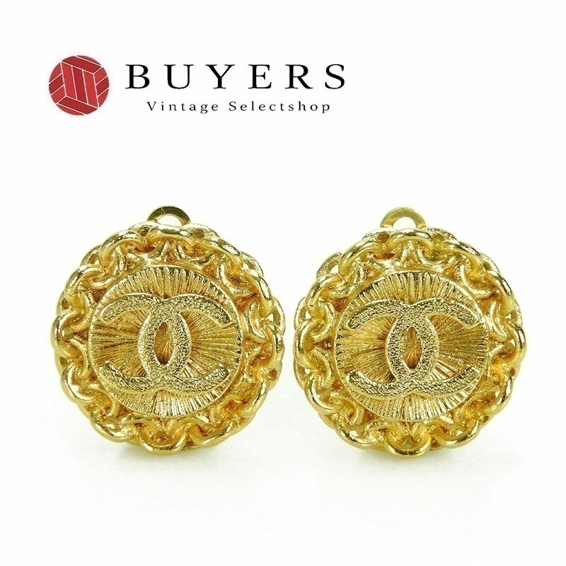 中古 シャネル ココマーク イヤリング アクセサリー CHANEL ゴールド ヴィンテージ VINTAGE レディース GP メッキ 95A 小物 Earrings accessories coco