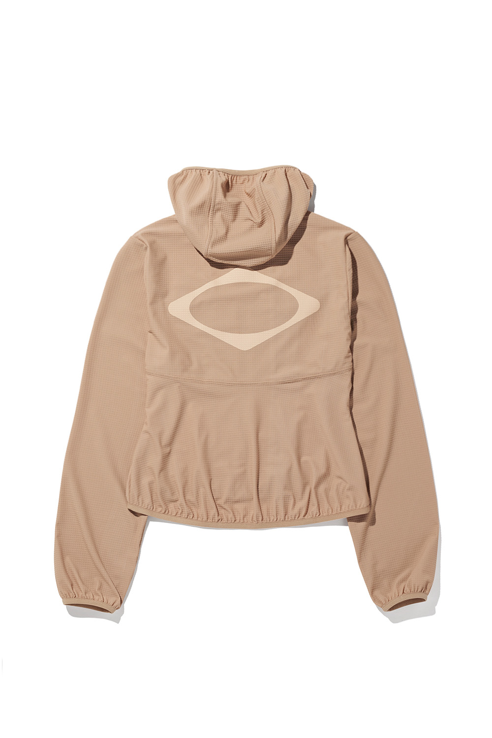 【MISCHIEF】 HOODED WAFFLE ZIP-UP : BEIGE
