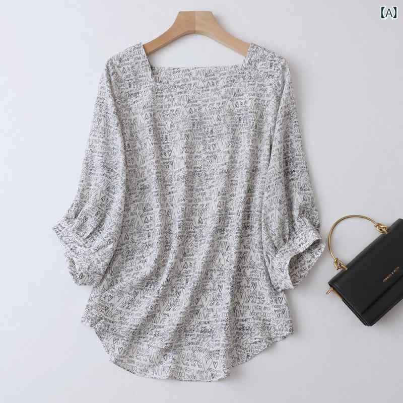 トップス レディース おしゃれ 上品 通勤 オフィス カジュアル 夏 スクエアネック ス スタイリッシュ ランタン 袖 ショート プルオーバー シフォンシャツ