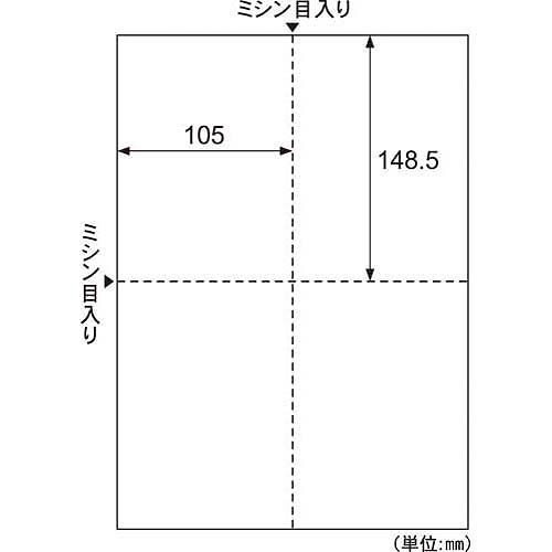 （まとめ買い）ヒサゴ カラーレーザ専用 はがき/カード 4面 なめらか 特厚口 200シート入 KLP12 [x3]