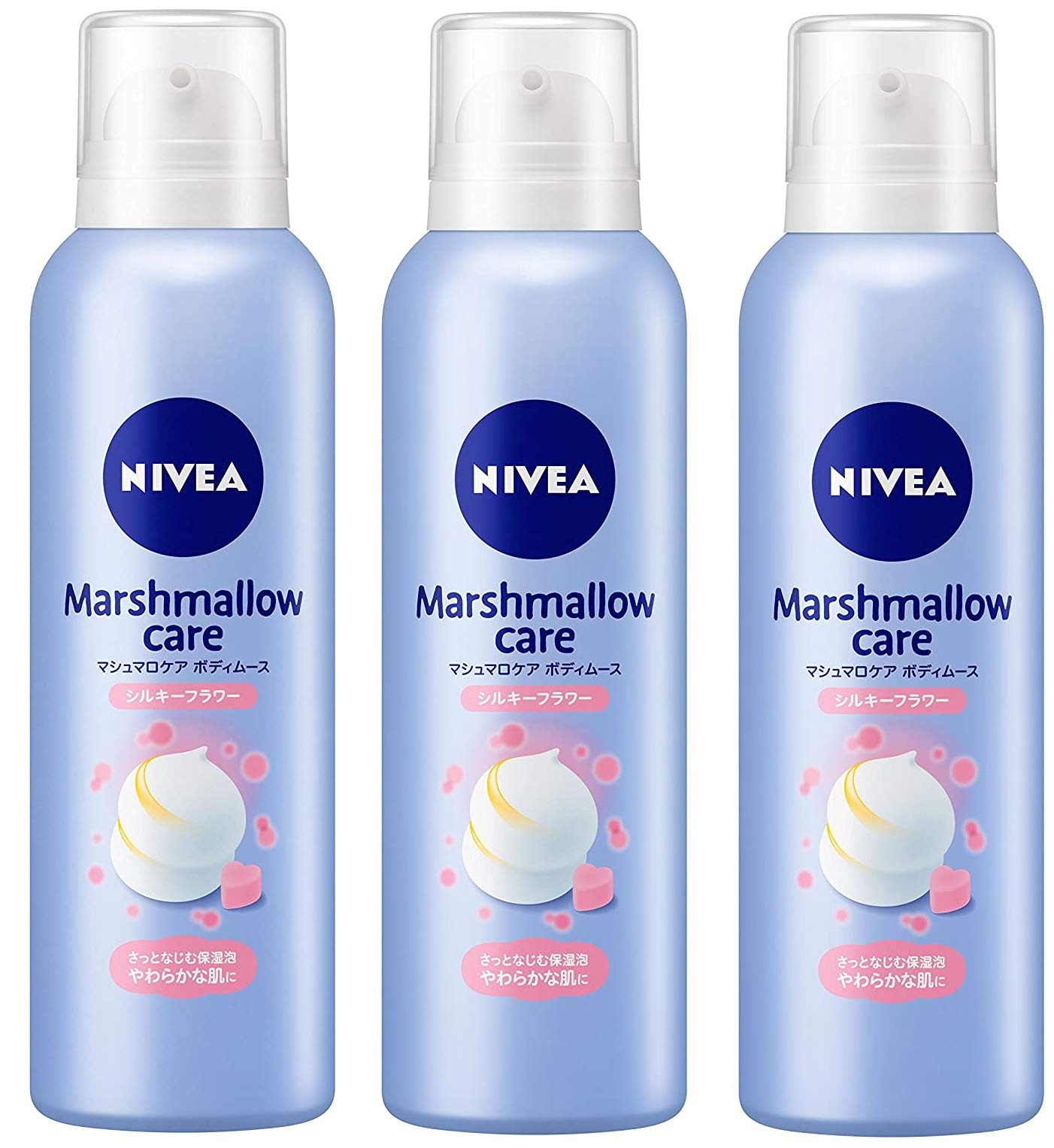 マシュマロケアボディムースシルキーフラワーの香り150g×3個