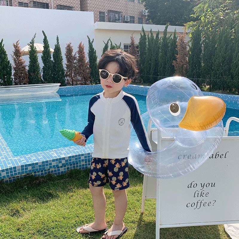 セパレート 2点セット ダイビングスーツ ジュニア 水着 長袖 ラッシュガード フィットネス レギンス ガールズ スイムウェア 海水浴 UV対策 日焼け防止 韓国風