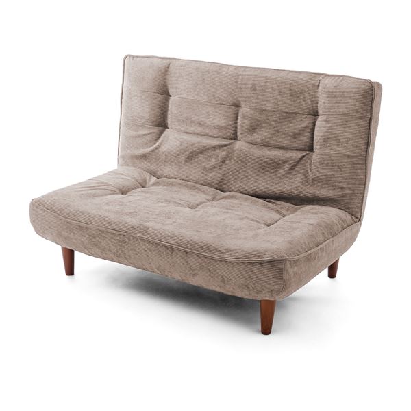 ハイバックソファー [2人掛 ベージュ コーデュロイ] 約幅120cm リクライニング 脚付 22,032円