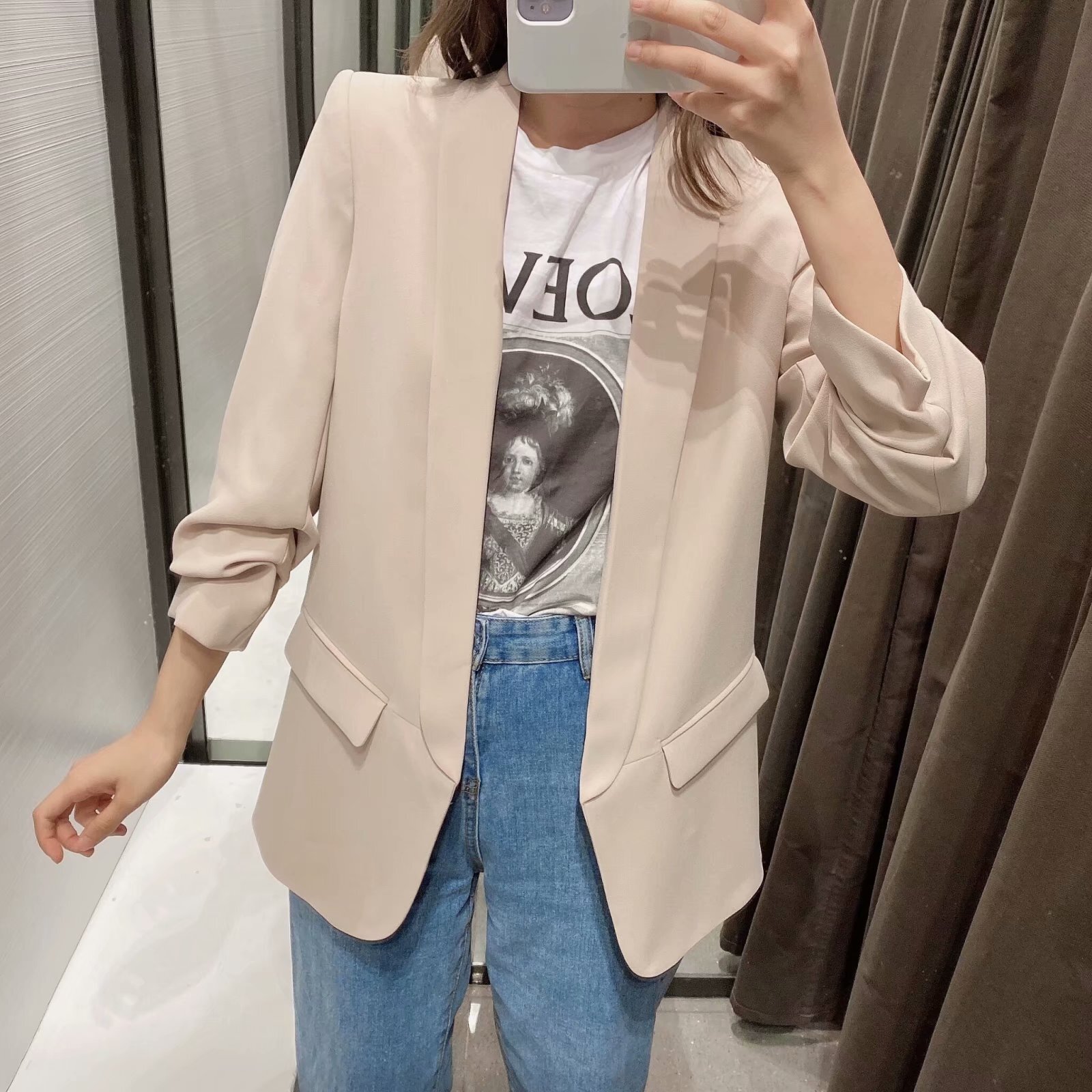 アウター ジャケット 上着 袖あり 7分袖 七分袖 かわいい 大人可愛い シンプル カジュアル 大人 おしゃれ お洒落 かっこいい レトロ 大人女子 こなれ感 ラフ マニッシュ 個性的 クール 主役級