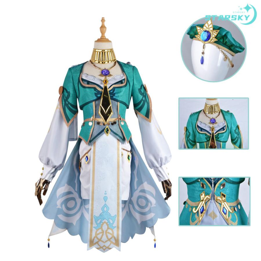 原神 げんしん Genshin　リサ　葉に隠れし芳名　新スキン 風　コスプレ衣装 コスプレ服　コスプレウィッグ　コスチューム　服 ハロウィン イベント