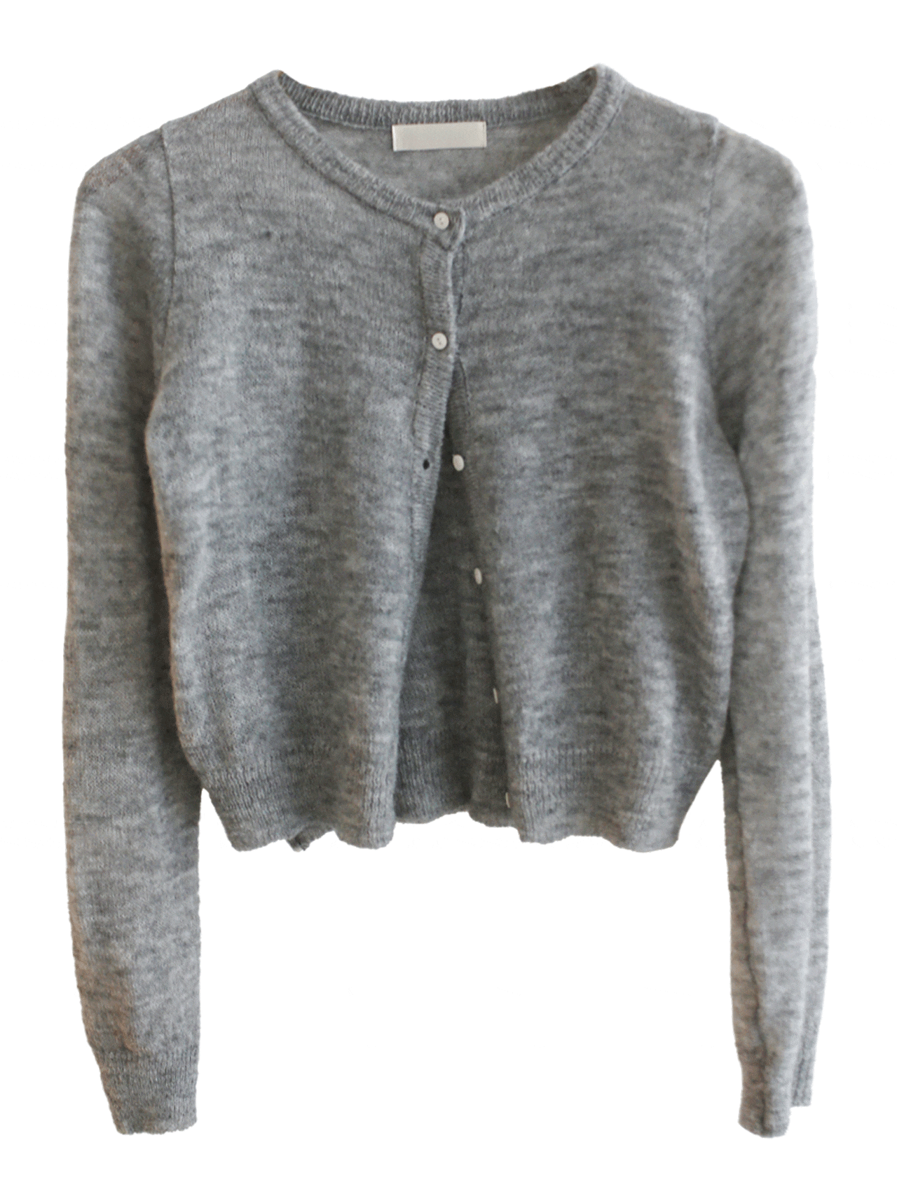 ソフトグレーモヘアカーディガンセット