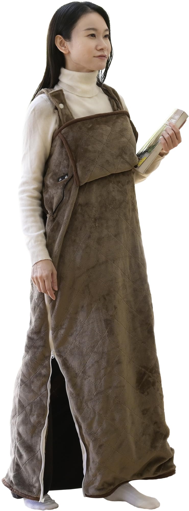 [山善] USB 着る電気毛布 まるでコタツ 着るこたつ 電気毛布 メンズ レディース 洗える くるみケット 自動オフタイマー付き ひざ掛け 掛毛布 敷毛布 ブラウン YAPP-75US