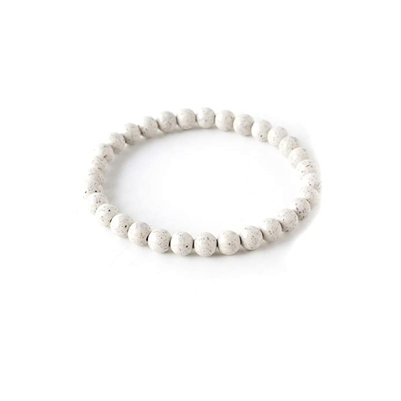 北投石 ブレスレット 6mm 台湾産 マイナスイオン測定済み ラジウム ホクトライト 内周 約19c