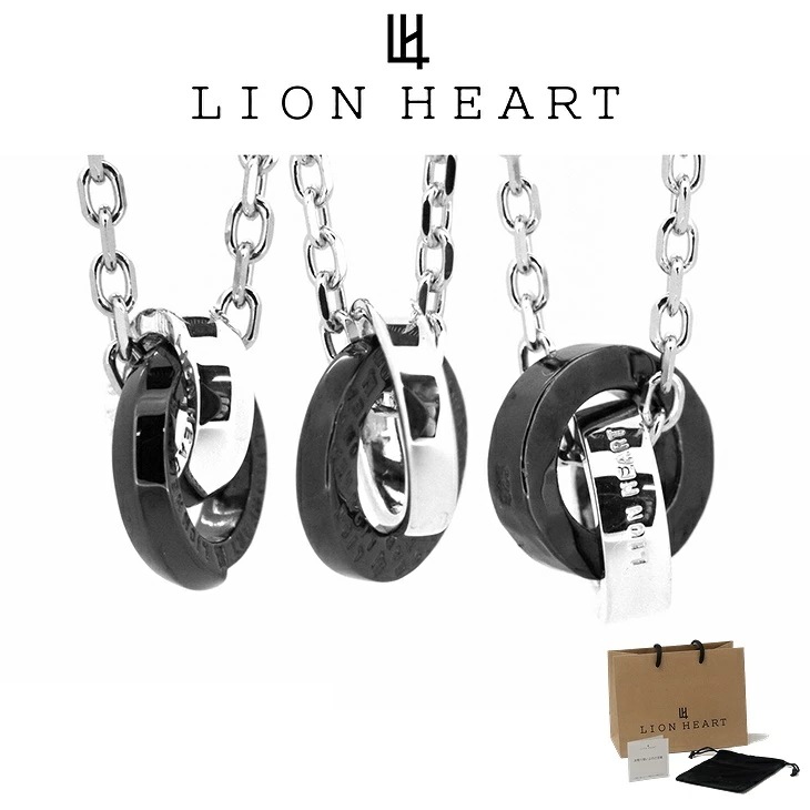 ネックレス メンズ フェザー ロゴ 槌目 ダブルリングネックレス SV925 LH-1NE211 クリスマス 誕生日 プレゼント ギフト 彼氏 【ネコポス】