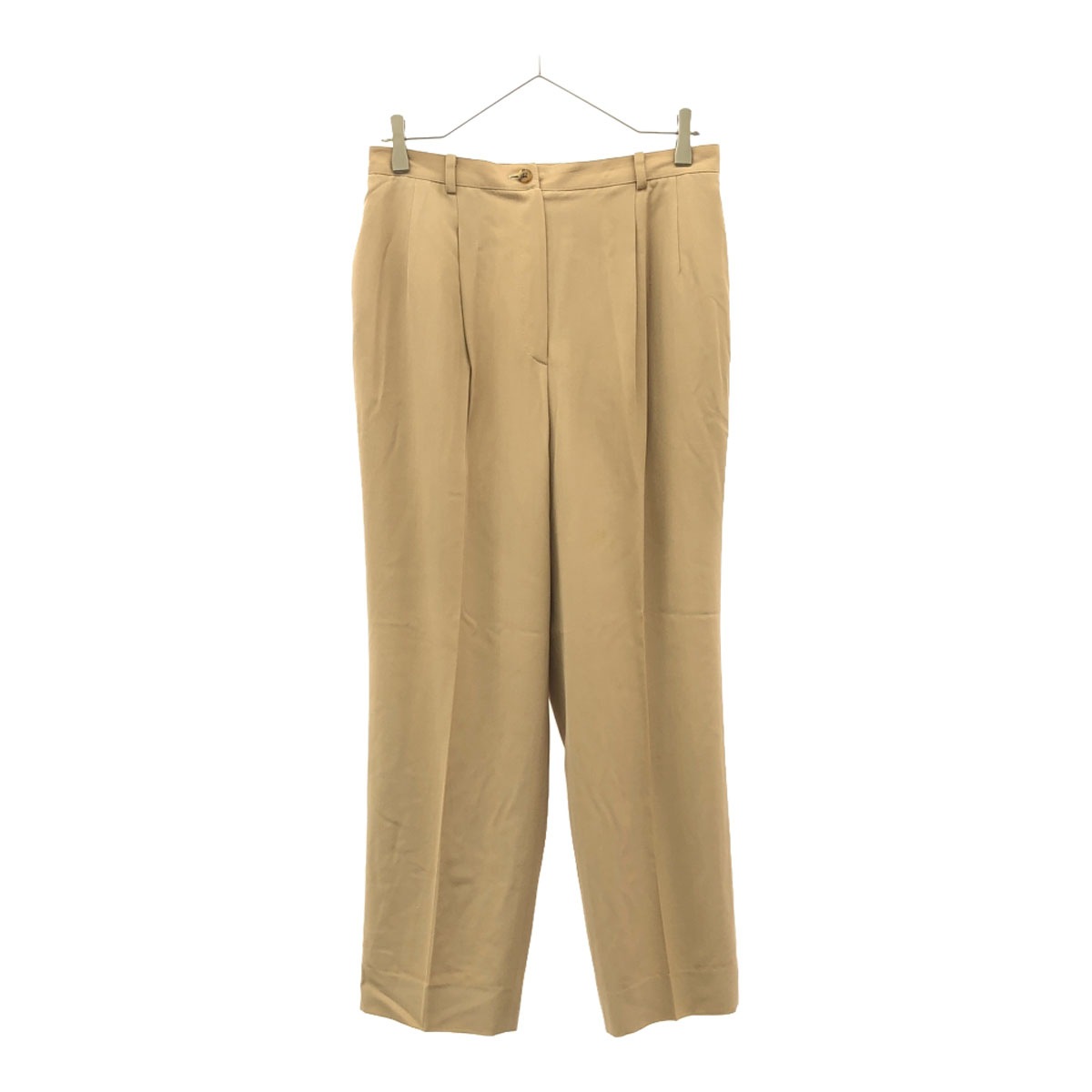 Burberrys バーバリーズ 90s ウール100% オールド スラックスパンツ 13 ベージュ センタープレス 裏地付き レディース 古着