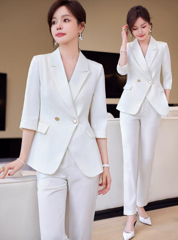 面 フォーマル 卒業式 パンツスーツ セットアップ シンプル セレモニースーツ 上下セット 洗える 発表会 ビジネススーツ レディース 入学式 7分袖 フォーマルスーツ スーツ 就活 リクルート