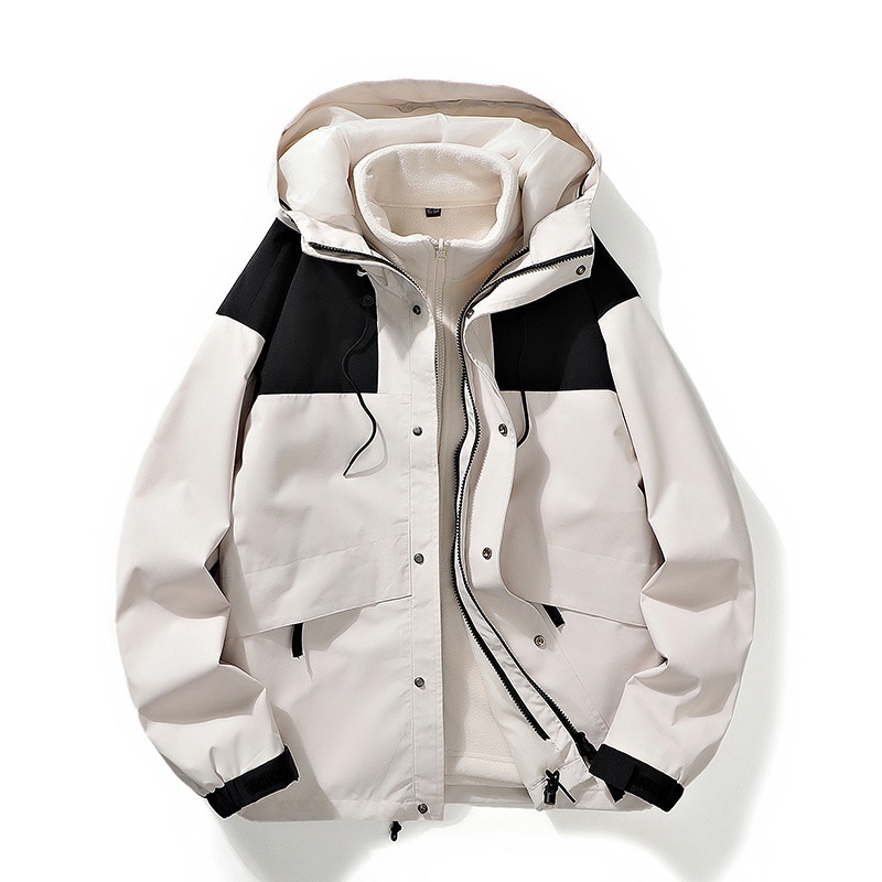 入庫アウトドアウェア登山服ジャケットメンズレディース撥水加2点セット耐久性防寒コート