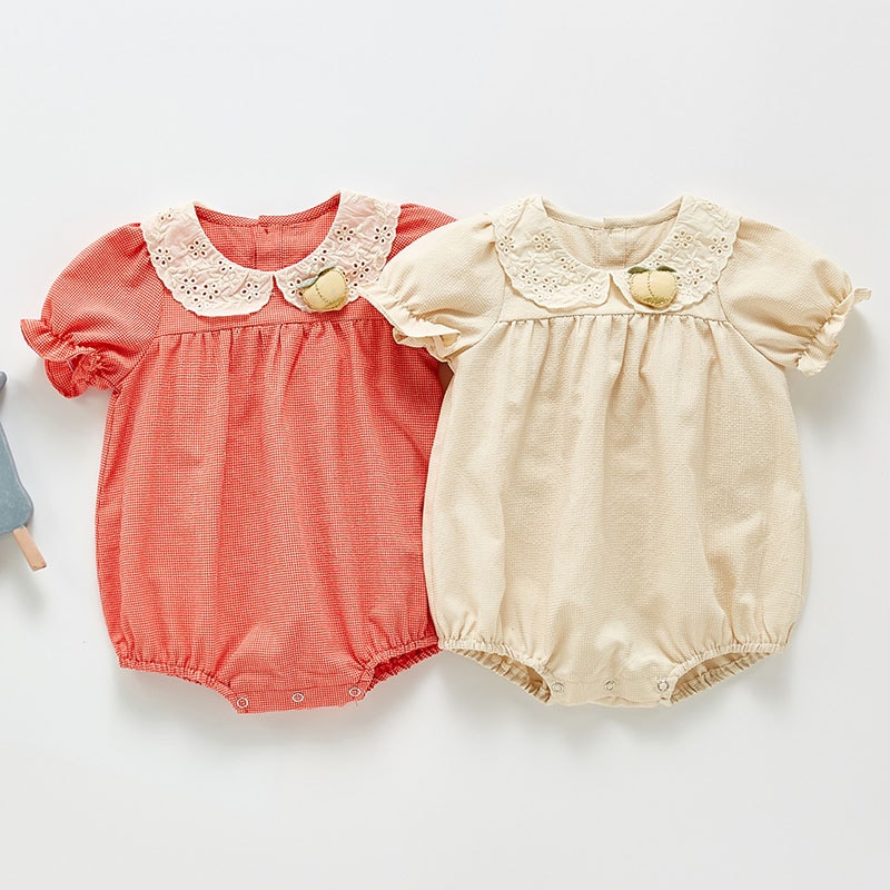 女の赤ちゃんのための半袖ロンパース 着後レビューで 送料無料 新登場 子供のための夏のロンパース 新しいコレクション2022