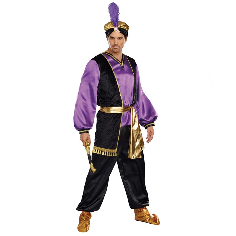 コスプレ 仮装 サルタン M 【 コスプレ ハロウィン 仮装 コスチューム セクシー 民族衣装 アラビアン 伝統衣装 ベリーダンス 男性用 メンズ 大人用 アラジン ダンサー 余興 パーティーグッズ