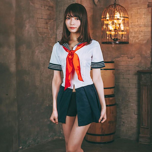 忙しい 10％OFFクーポン有☆6日まで セーラー服 セクシー コスプレ 制服 エロい JK 女子高生 アダルト系 エロいコスプレ ハロウィン 衣装  仮装 コスチューム ミニスカート セクシーコスプレ かわいい 海軍 エッチなコスプレ グラビアアイドル風 撮影会 清純 白 Q 売買され ...