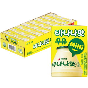 韓国人気飲み物 バナナ牛乳 ミニ [120ml x 24パック]