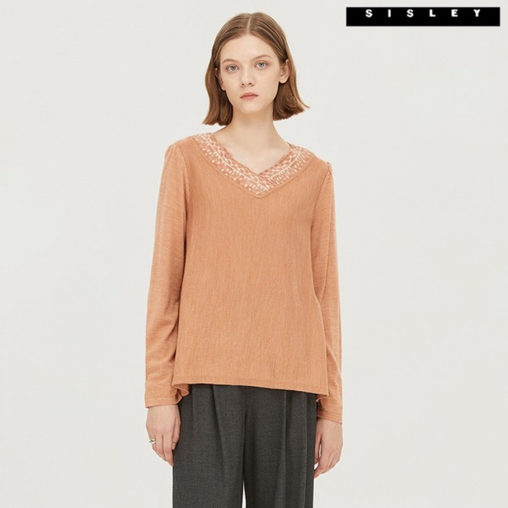 (シスレー) シスレージャカードレースカラーニット SAKP08141_CO