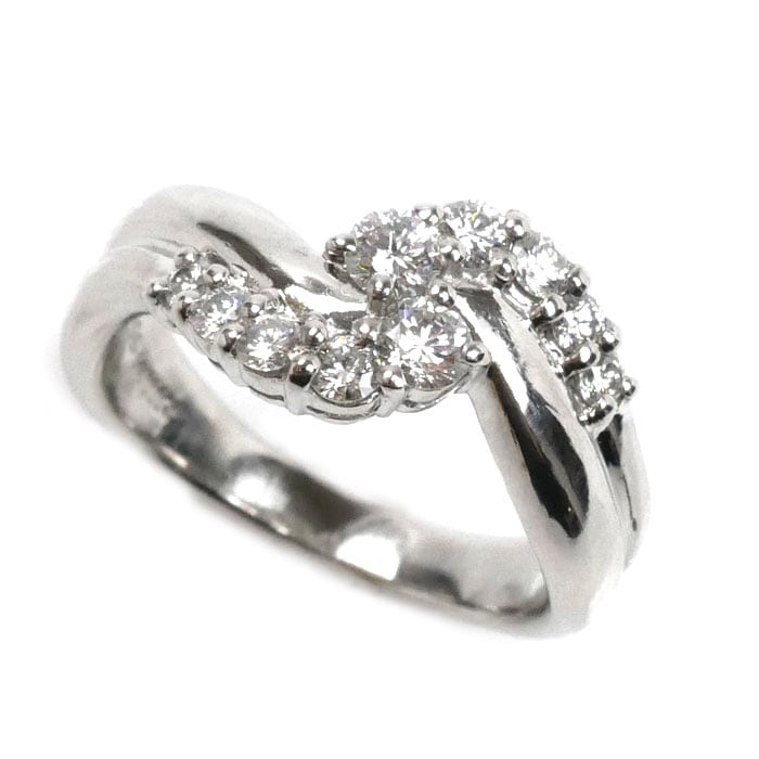 Pt1000プラチナ リング・指輪 ダイヤモンド0.556ct 13号 10.4g レディース 中古 美品