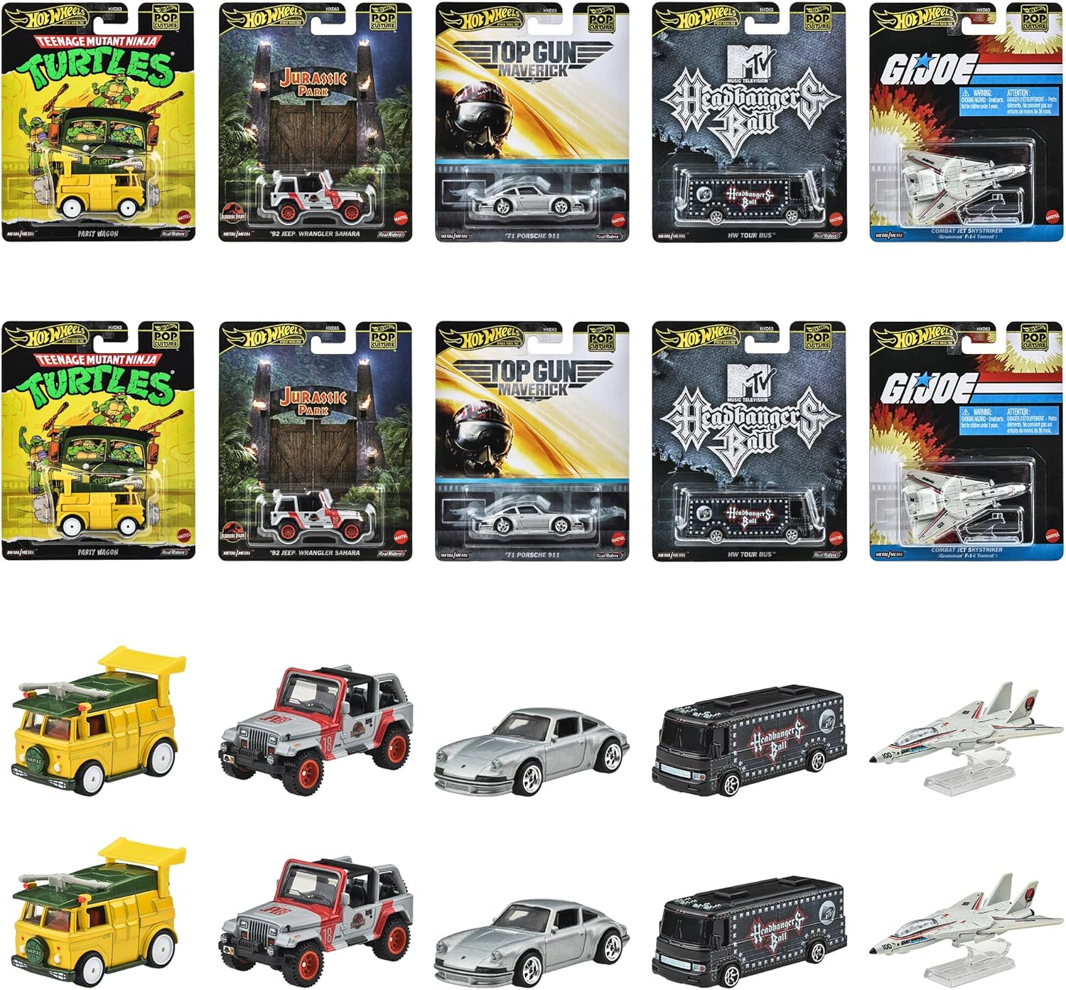 ホットウィール Hot Wheels ポップカルチャー アソート 乗り物おもちゃ ミニカー 10台入り BOX販売 3歳から マルチ 986K-HXD63
