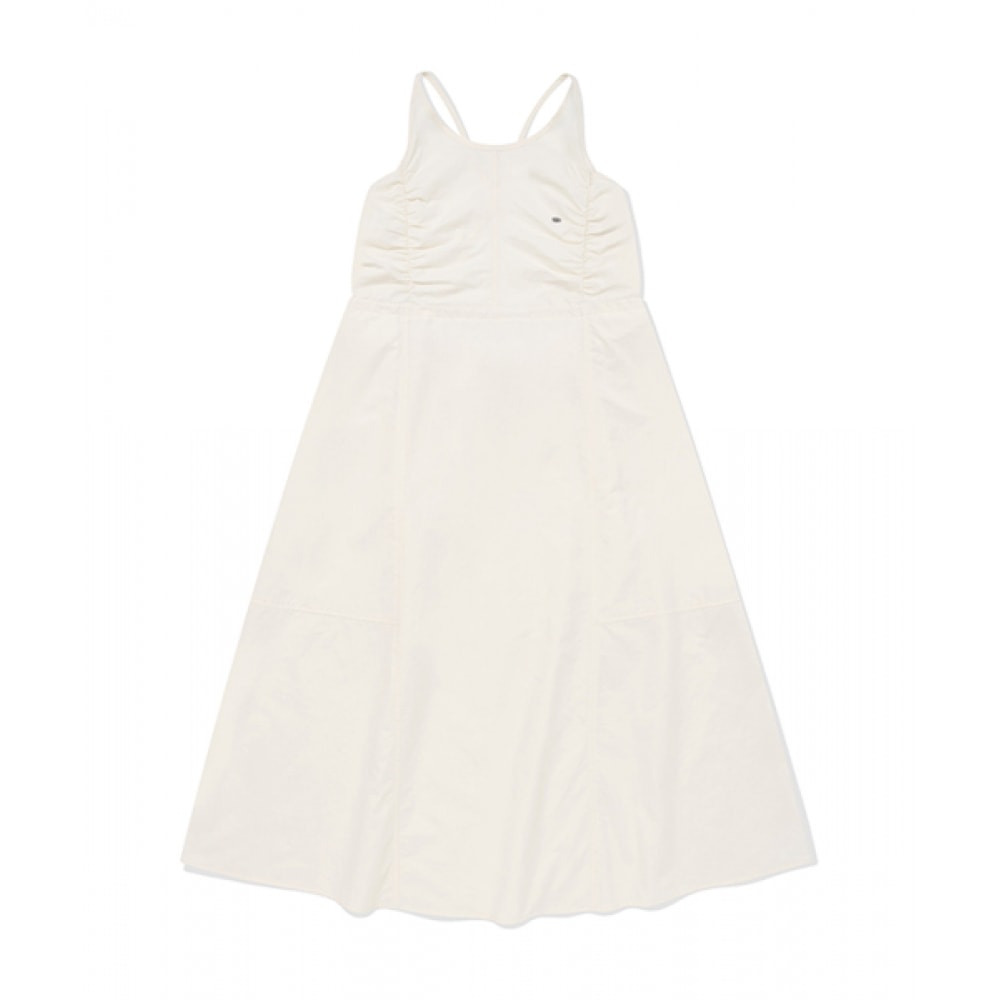 ファレットウエストストリングマキシドレスアイボリー