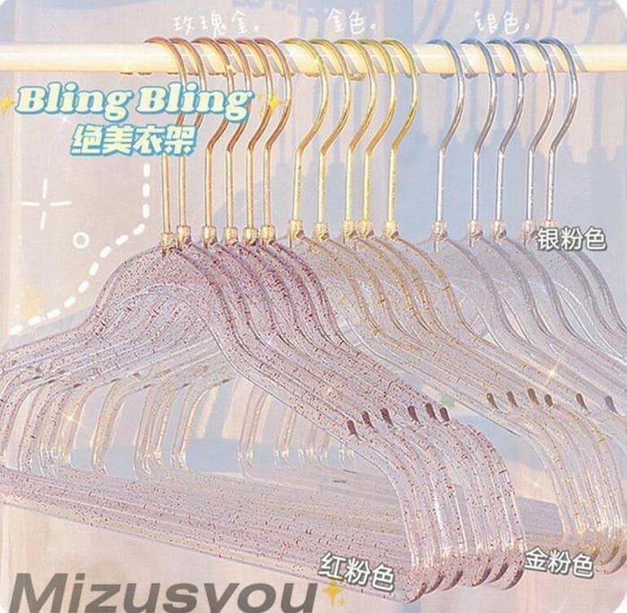 レディース ラメ 大人 軽量買い占め中 多機能ハンガー 洗濯ハンガー 衣装収納 型崩れ防止 10本セット ハンガー 物干しハンガー