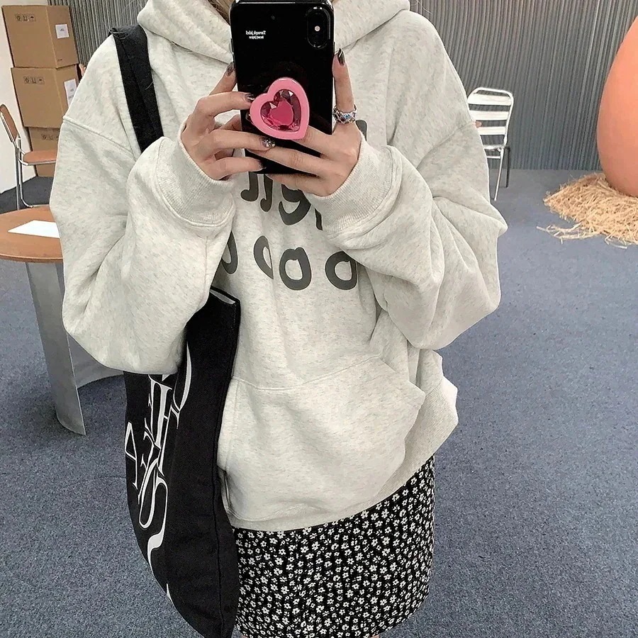カジュアル ゆったり 学生ファッション 上品 女っぽサイズ 通学 薄手 選べる2タイプ スリーブ 羽織り ストリートシルエット 厚手 裹起毛 スタイルアップ きれいめ 大人っぽ フード パーカー