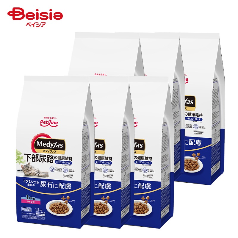 キャットフード ペットライン メディファス 1歳から チキン味 1.5kg ×6個