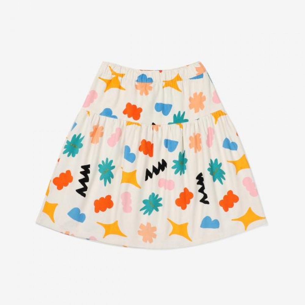 (フィラキッズ) ガールズスジンフロントスカート (FK2SKF4001F_CRM)