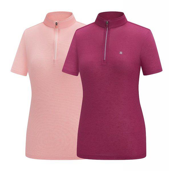 IK_イソルレ女子ハイクールジップアップ半袖Tシャツ