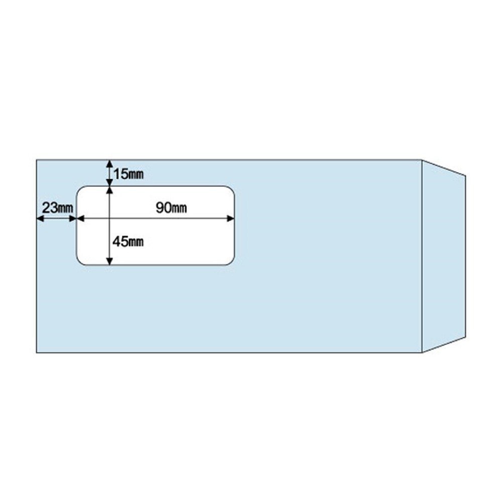 （まとめ買い）窓つき封筒 A4三ツ折用 アクア 100枚入 MF16 [x3]