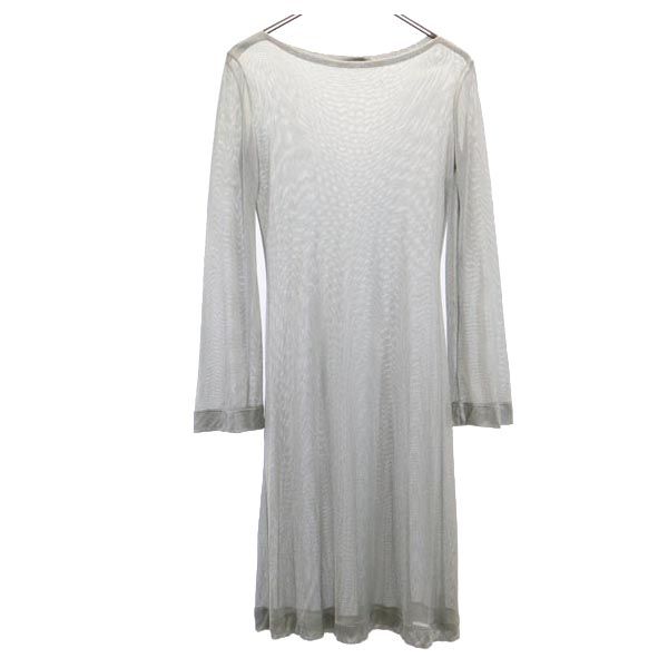 イタリア製 長袖 ワンピース USA4 グレー系 レディース