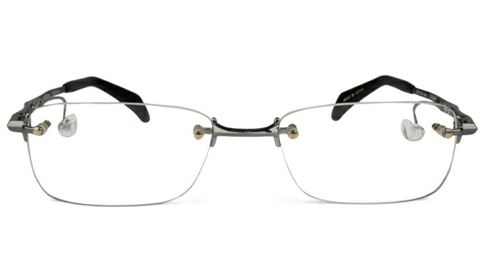 ネオジン NEOJIN nj2313s c.20 グレー 鼻パッドなし メガネ サイドパッド ツーポイント 縁なし フチなし リムレス ノーズパッドなし 眼鏡 めがね メンズ