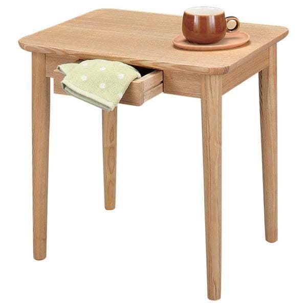 サイドテーブル 幅50 ナイトテーブル 北欧 おしゃれ 引き出し収納付き 天然木 木製 コンパクト 省スペース ミニテーブル ベッド横 ソファ横 高見え 高級感 ID012