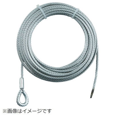 トラスコ中山　TRUSCO 手動ウインチ用SUSワイヤーΦ8×40M用(シンブル入りロック)　SUSWWS8-40
