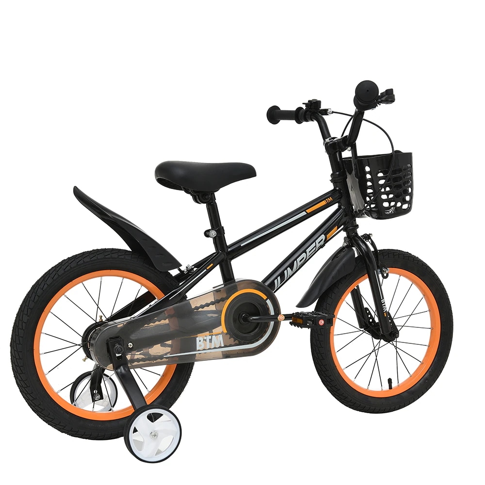 子供用自転車 自転車子供用16インチ スタンド付き 幼児用誕生日プレゼン軽量補助輪 ベル ペタル