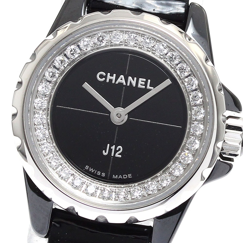 シャネル CHANEL H4663 J12 XS ダイヤ クォーツ レディース 保証書付き_901511【中古】 192,450円