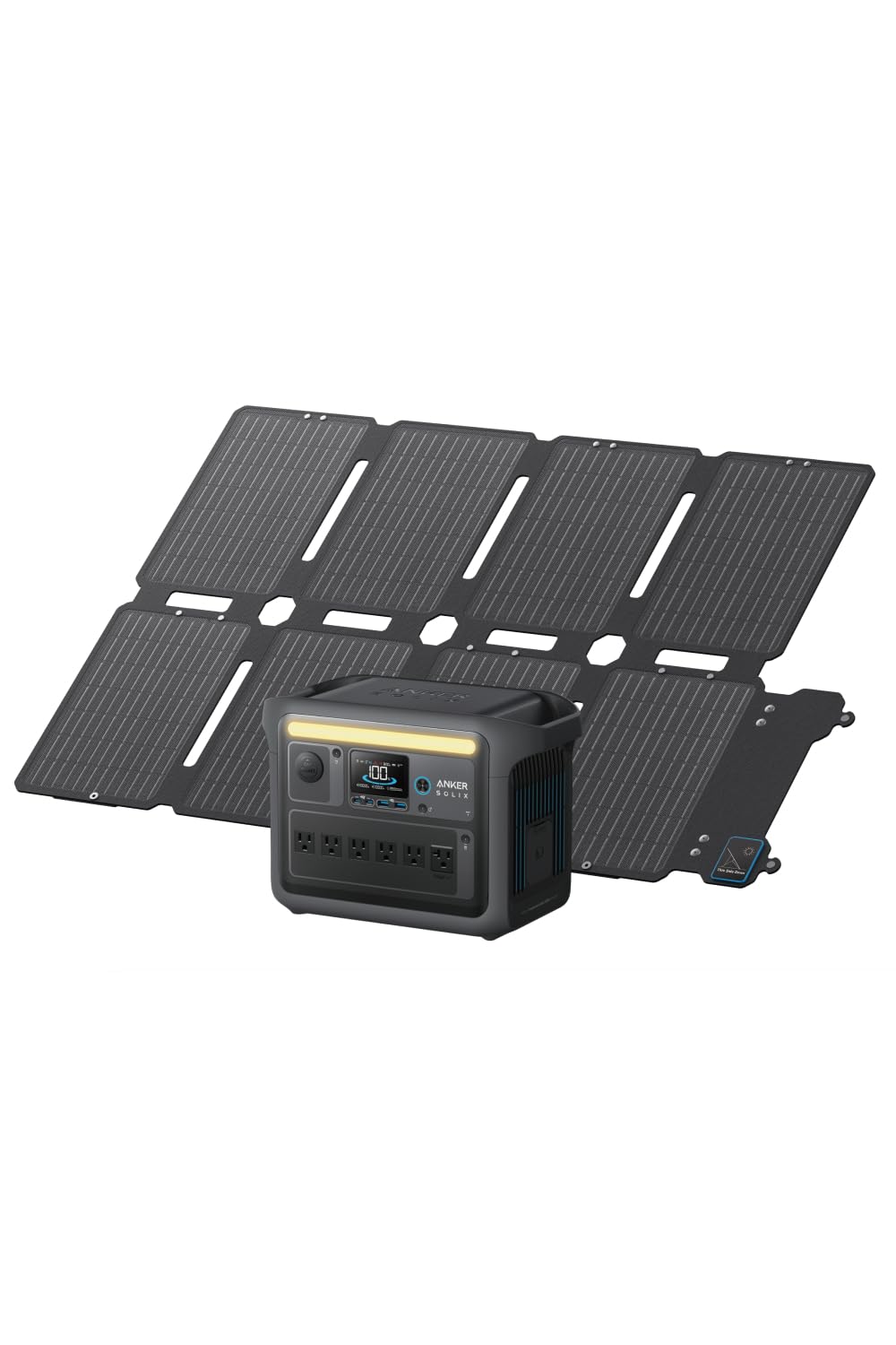 Anker Solix C1000 Portable Power Station（ブラック）& Solix PS100 Compact Portable Solar Panel 1056Whポータブル