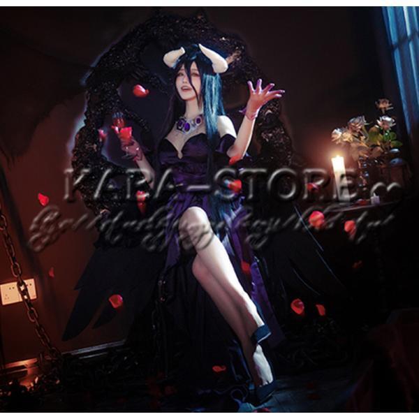 即纳 オーバーロード アルベド 第4四半期 コスプレ衣装 ウィッグ 靴 パーティー イベント 制服 コスチューム 変装 コス ハロウィン仮装