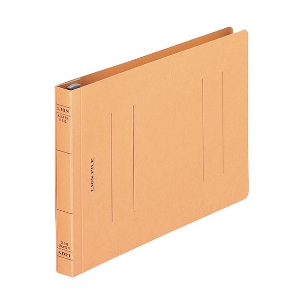 (まとめ) ライオン事務器 フラットファイル(環境)樹脂押え具 B6ヨコ 150枚収容 背幅18mm 黄 A-547KB6E 1冊 (×30セット)