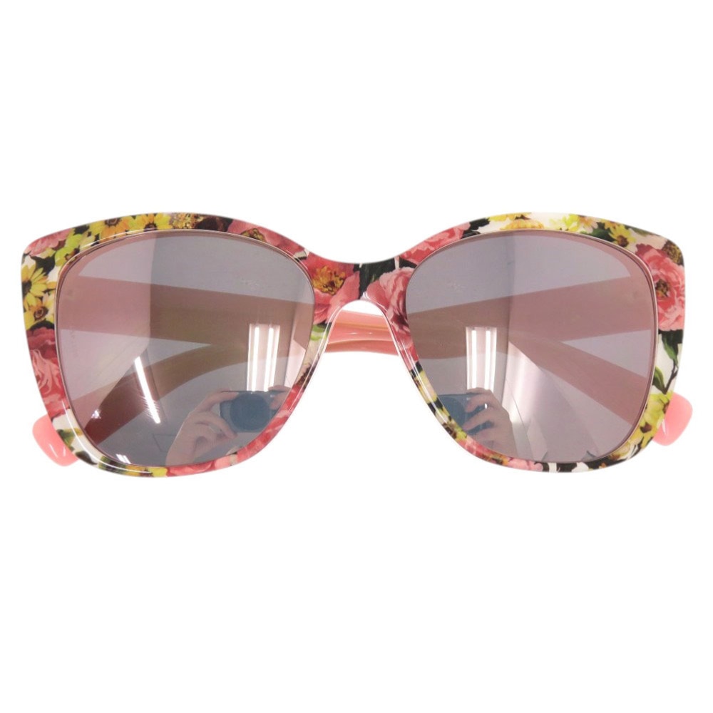 新品同様 ドルチェアンドガッバーナ フラワー 花柄 サングラス プラスチック ピンク 1698【中古】DOLCE&GABBANA レディース