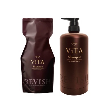 [国内正規品]レヴィッシュ ヴィータ シャンプー 700ml（リフィル）+ カートリッジセット REVISH ViTA 美容液のようなシャンプー 健康な頭皮環境 ノンシリコン きしまない リペリＲ