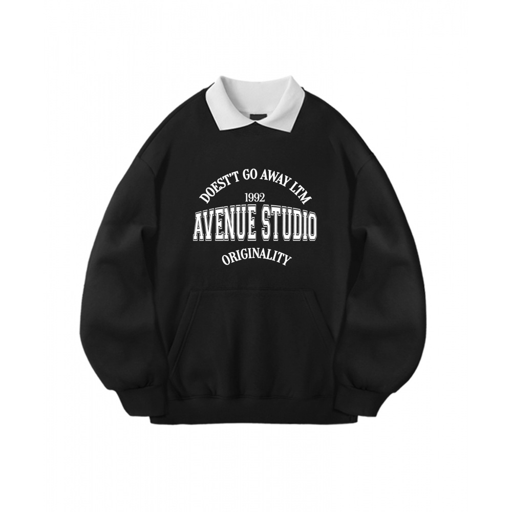 LIKE THE MOSTアベニュースタジオアンバルシャツラグビーマンツーマンブラック