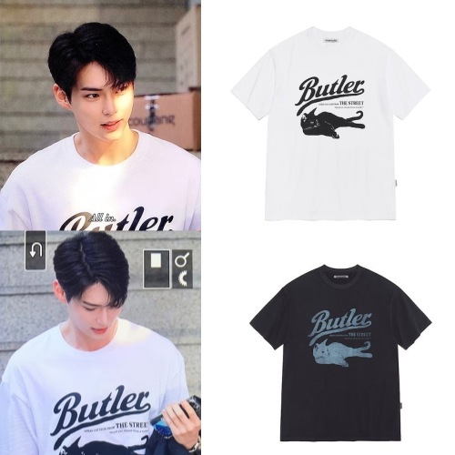 【ゼロベースワン ソンハンビン 着用】Viva Studio BUTLER TEE 半そで ジャージ Tシャツ 半袖 プリント ストリート 23ss ZB1 ゼロローズzerose ボイプラ