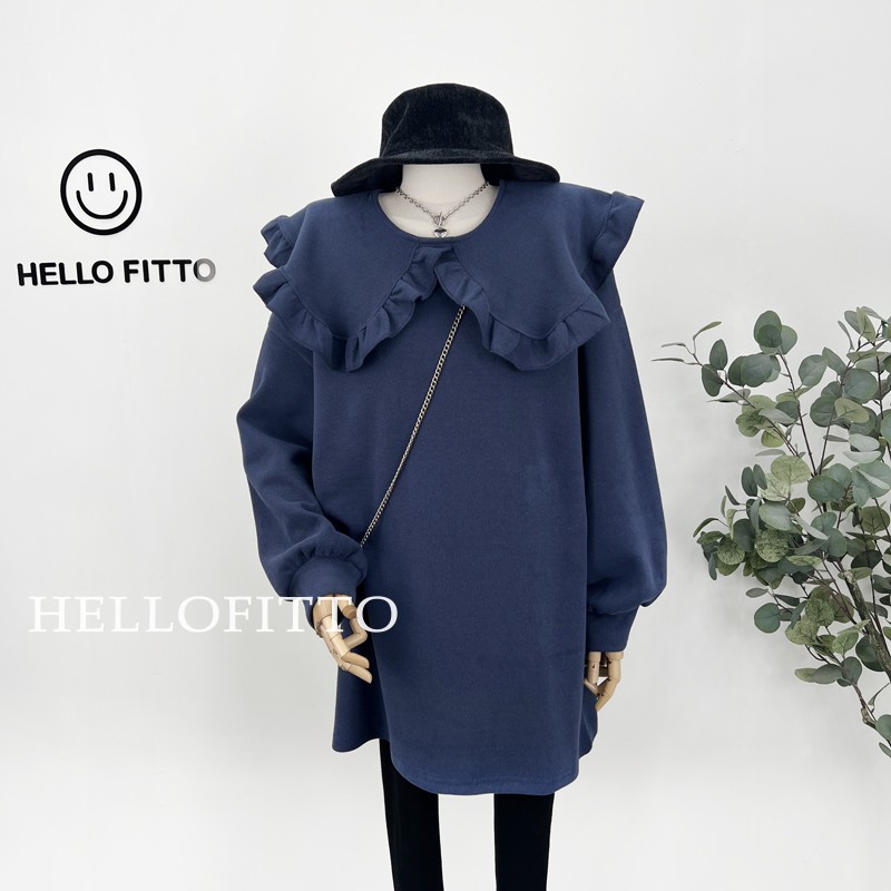 レースカラーセーター ボリュームフリルセーター ニット セーター レディース 長袖 クルーネック プルオーバー フリル パフスリーブ 伸縮性 大人かわいい フリルデザインニット ２カラー D32 5,502円