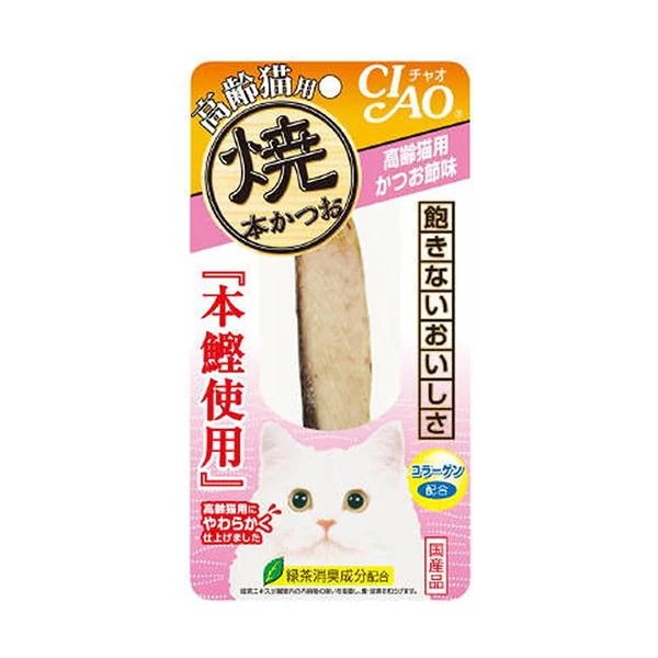 48個セット いなば HK-21 焼本かつお 高齢猫用 かつお節味 1本入り チャオ