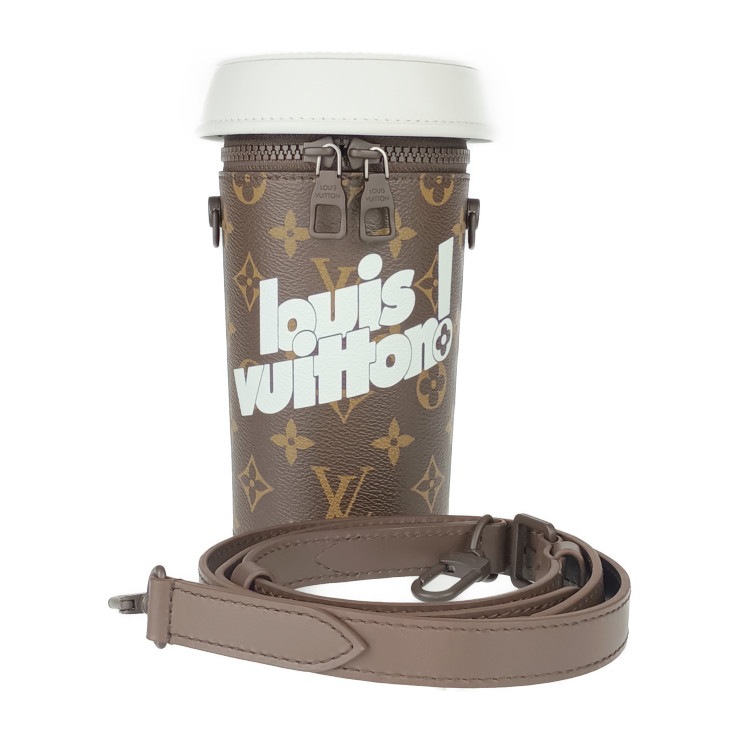 ショルダーバッグ エブリデイLV コーヒーカップ M80812 ブラウン ホワイト モノグラムキャンバス レザー ユニセックス 2021AW【本物保証】 112,900円
