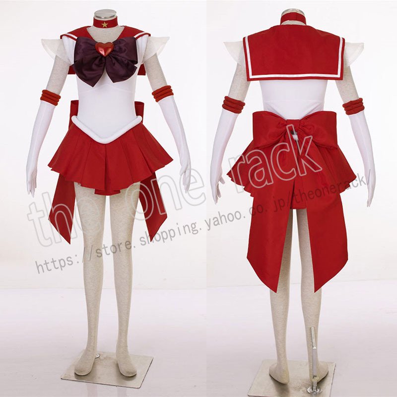 美少女戦士セーラームーン風 子供用大人用 火野レイ セーラーコスプレ衣装 ウィ ッグcos靴頭飾り道