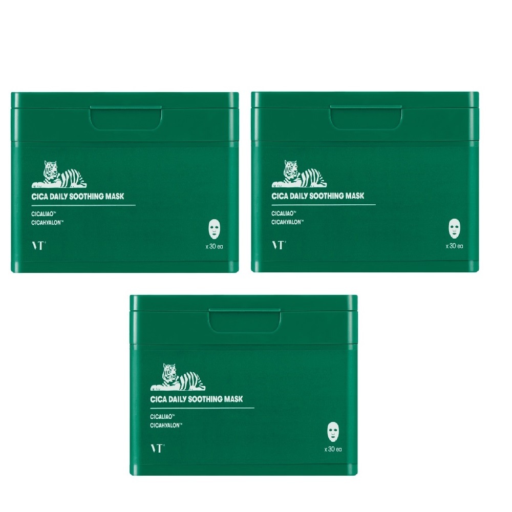 【正規品】 1+1+1 計3個 CICA デイリースージングマスク, 30枚 3個